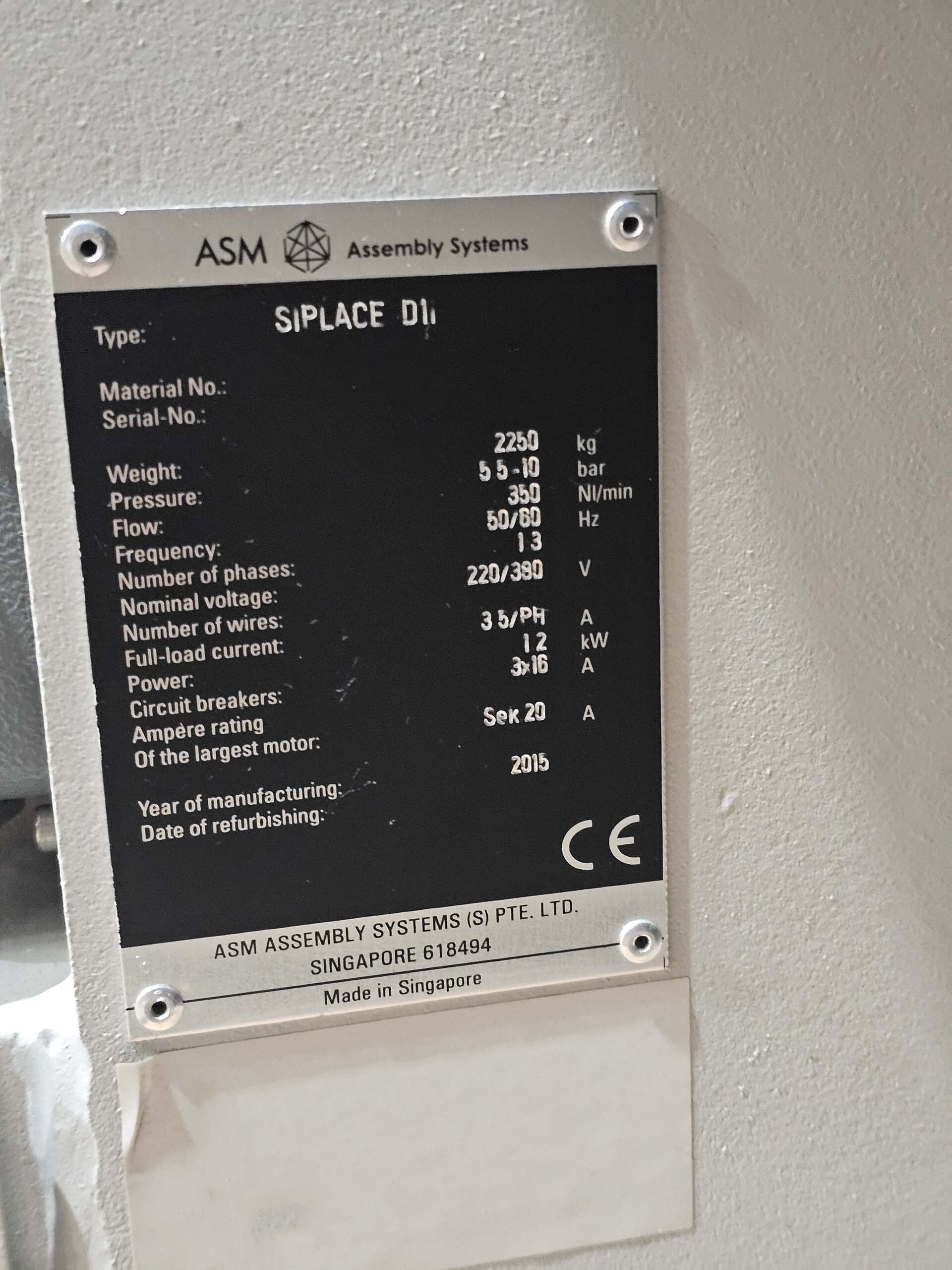 フォト（写真） 使用される ASM / SIEMENS Siplace 販売のために