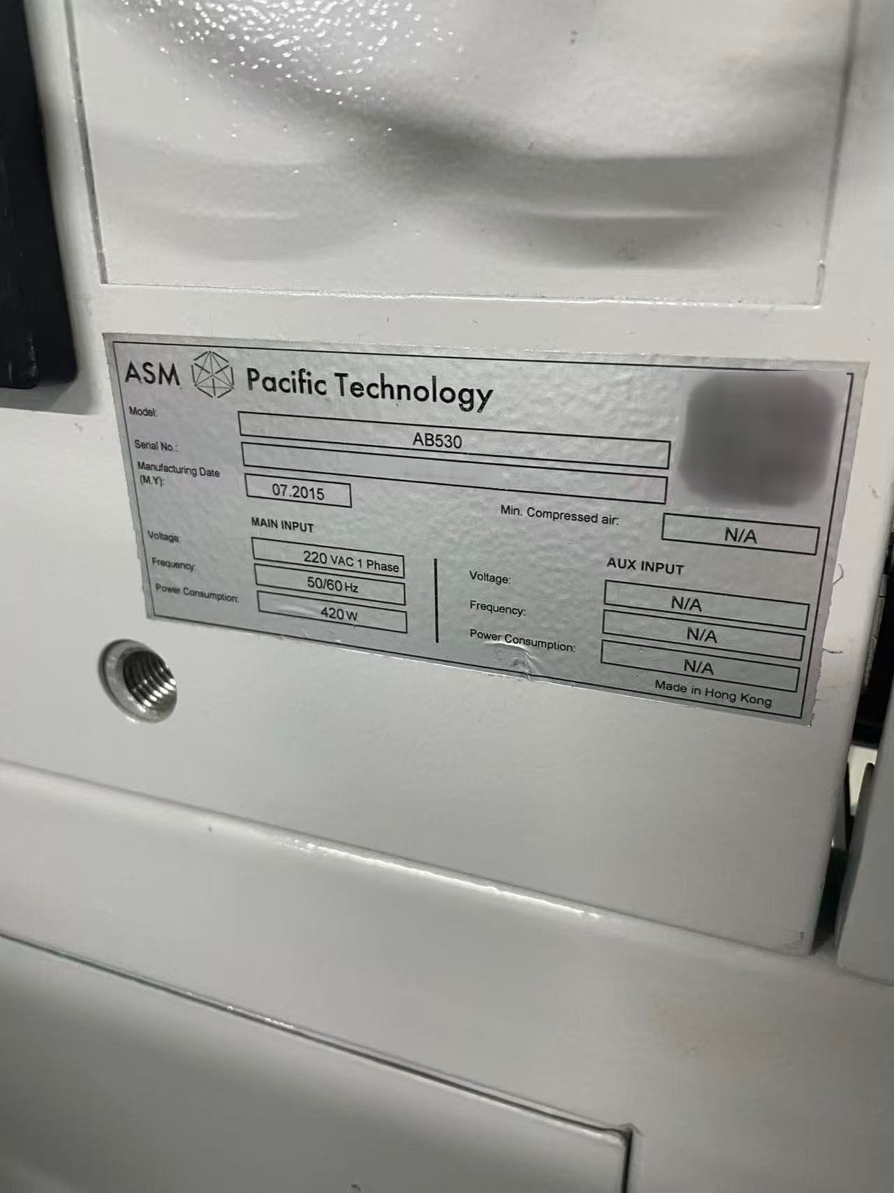 ASM AB 530 Bonder used for sale price #293812632, 2015 > buy from CAE