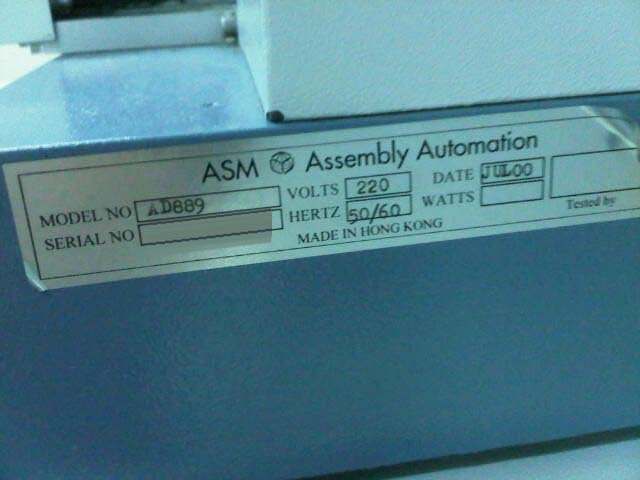 Photo Used ASM AD 889 For Sale