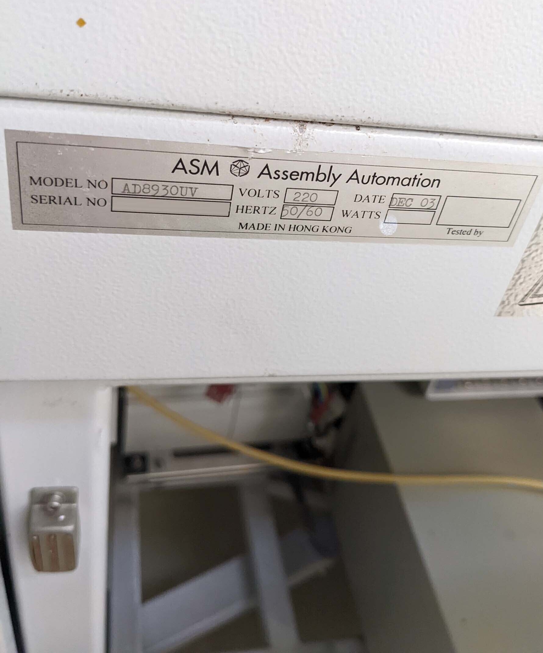 图为 已使用的 ASM AD 8930UV 待售