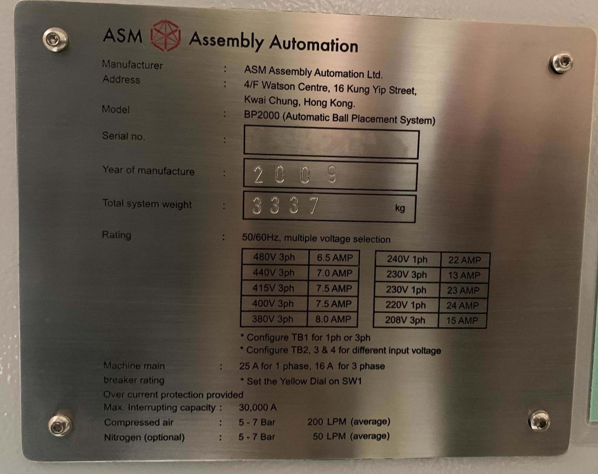 图为 已使用的 ASM BP 2000 待售