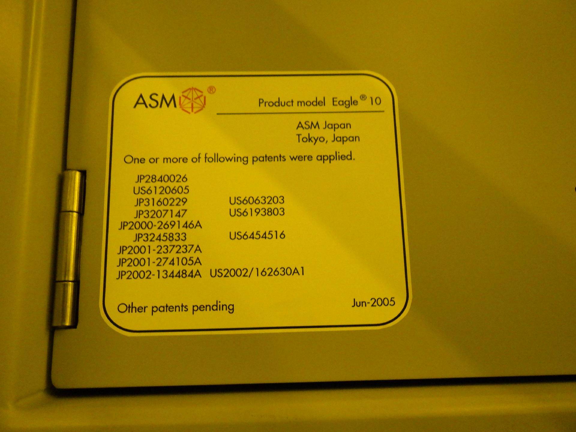 사진 사용됨 ASM Eagle 10 판매용