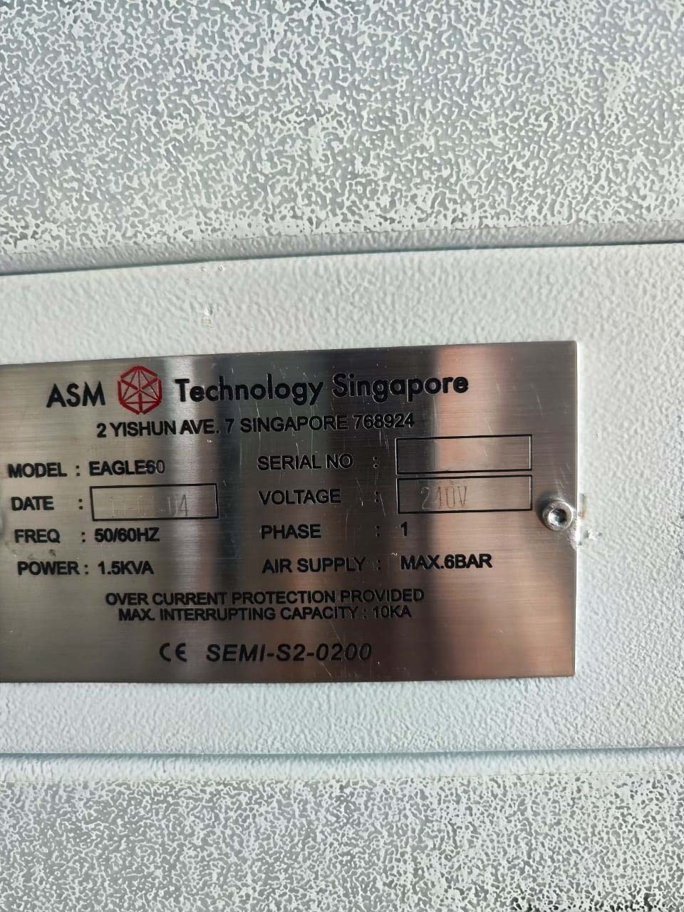 사진 사용됨 ASM Eagle 60 판매용