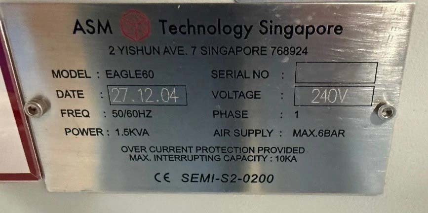 图为 已使用的 ASM Eagle 60 待售
