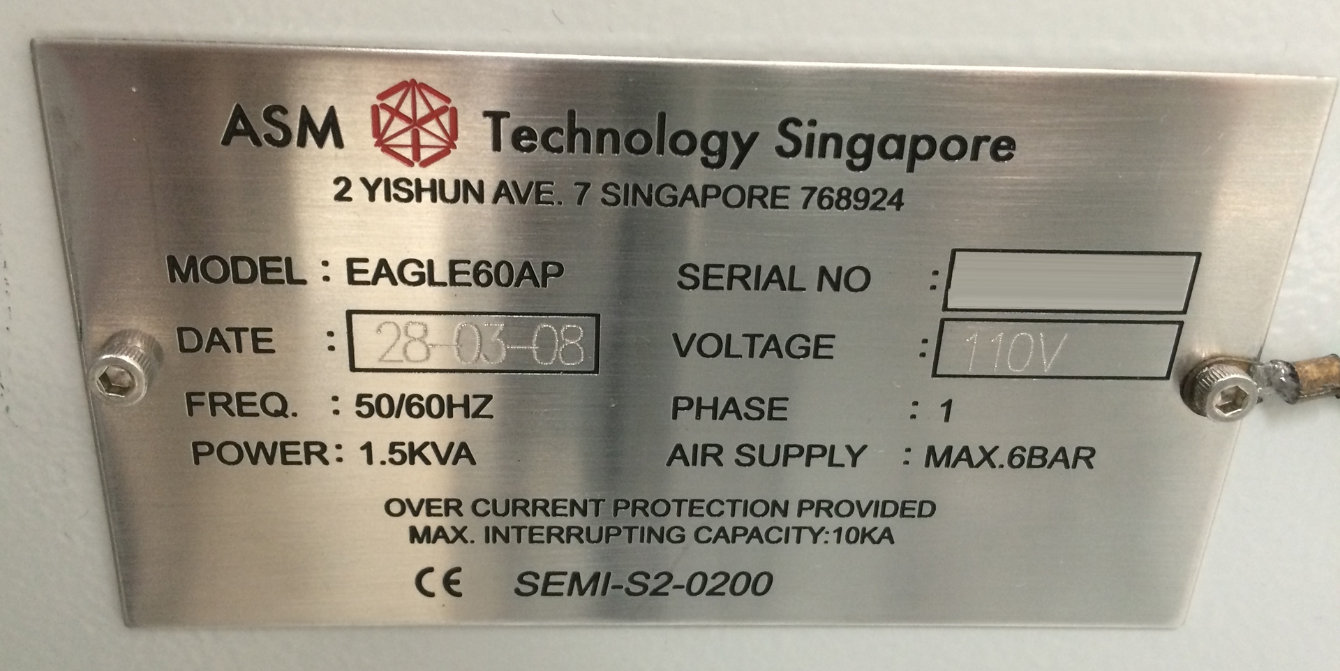 圖為 已使用的 ASM Eagle 60AP 待售