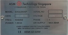 Photo Used ASM Eagle 60AP For Sale