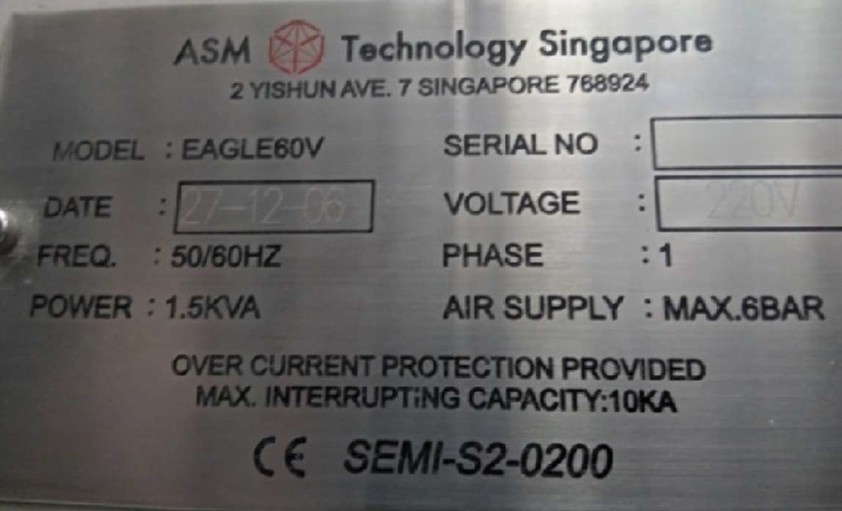 Photo Used ASM Eagle 60V For Sale