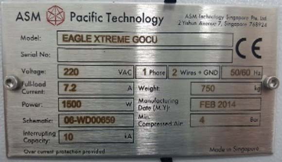 图为 已使用的 ASM Eagle Xtreme Gocu 待售