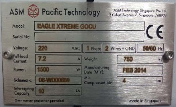 图为 已使用的 ASM Eagle Xtreme Gocu 待售