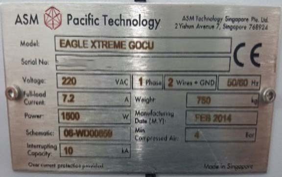 图为 已使用的 ASM Eagle Xtreme Gocu 待售