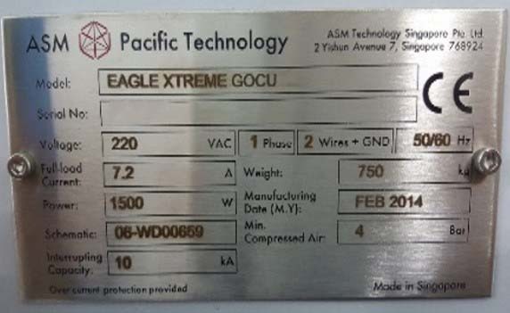 图为 已使用的 ASM Eagle Xtreme Gocu 待售