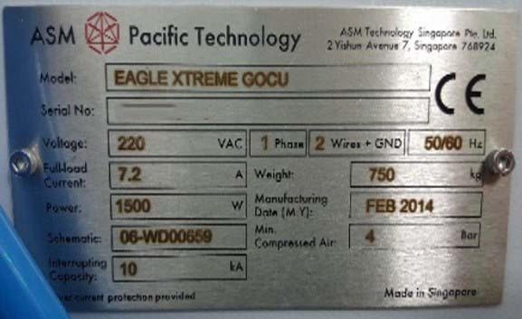 图为 已使用的 ASM Eagle Xtreme Gocu 待售