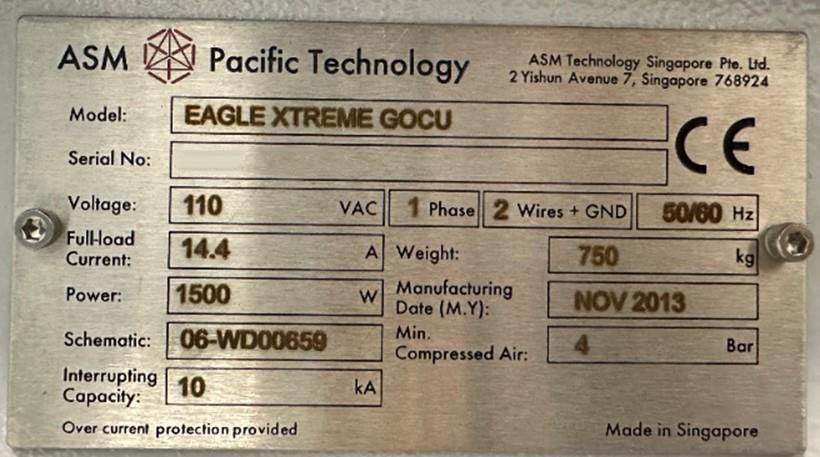 ASM Eagle Xtreme Gocu Bonder used for sale price #293810479, 2013