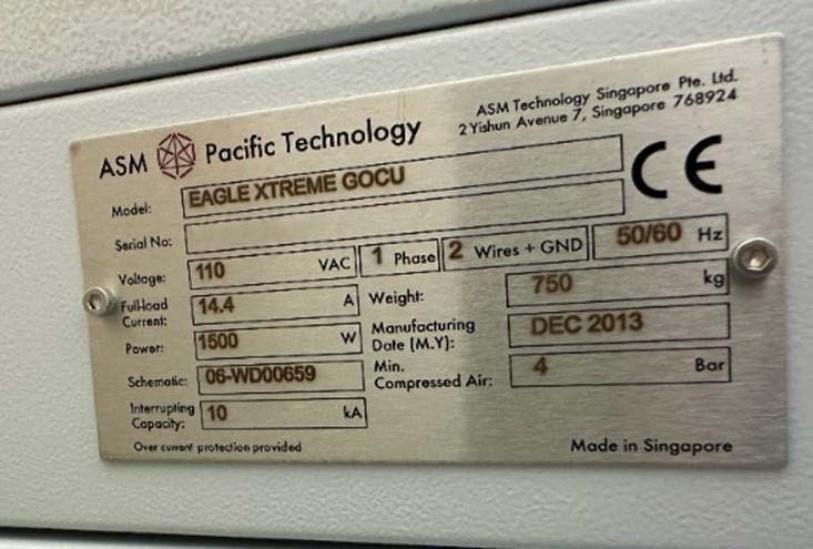 ASM Eagle Xtreme Gocu Bonder used for sale price #293810479, 2013