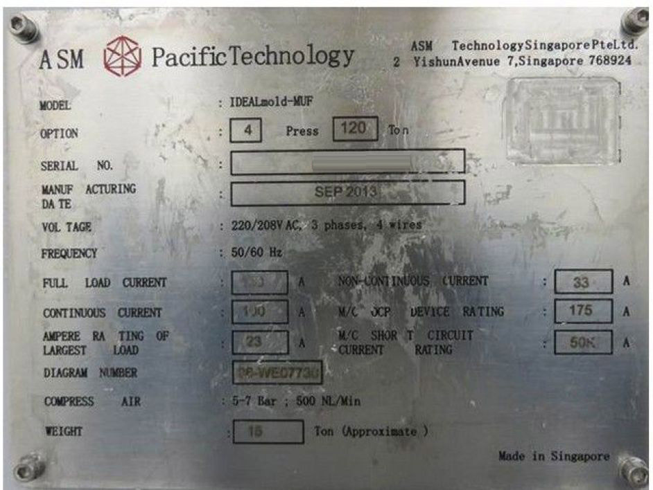 图为 已使用的 ASM IDEALmold--MUF 待售