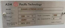 圖為 已使用的 ASM iHawk Xtreme Gocu 待售