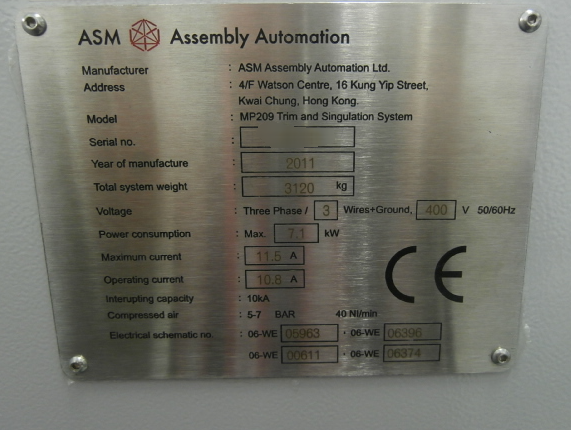 フォト（写真） 使用される ASM MP209 販売のために