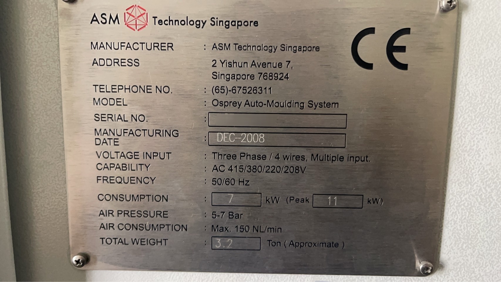 圖為 已使用的 ASM Osprey 待售