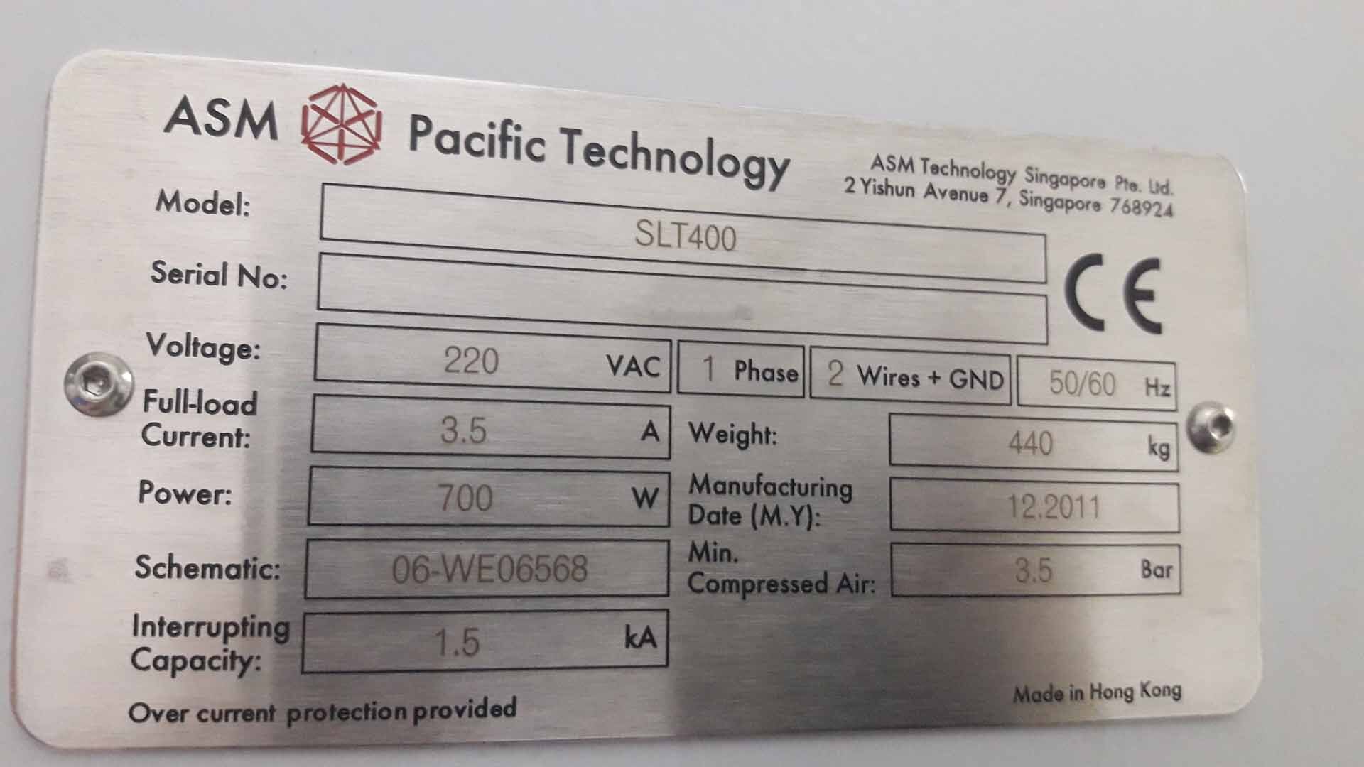 圖為 已使用的 ASM SLT 400 待售