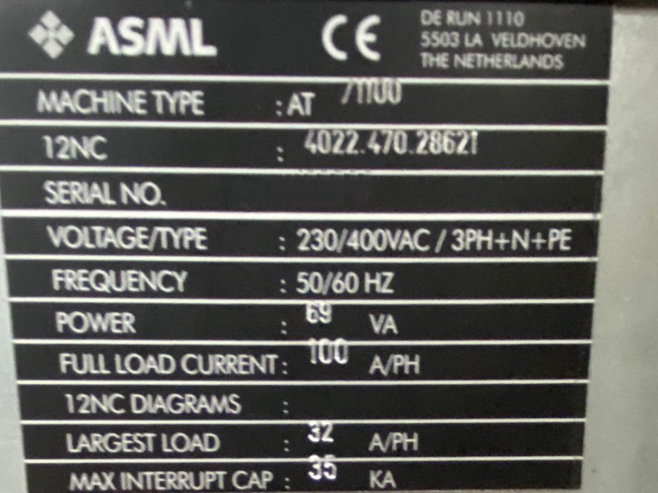圖為 已使用的 ASML (3) Electronic racks for AT Series 待售