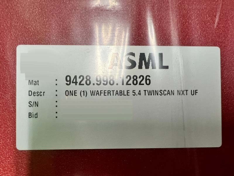 圖為 已使用的 ASML 9428.998.12826 待售