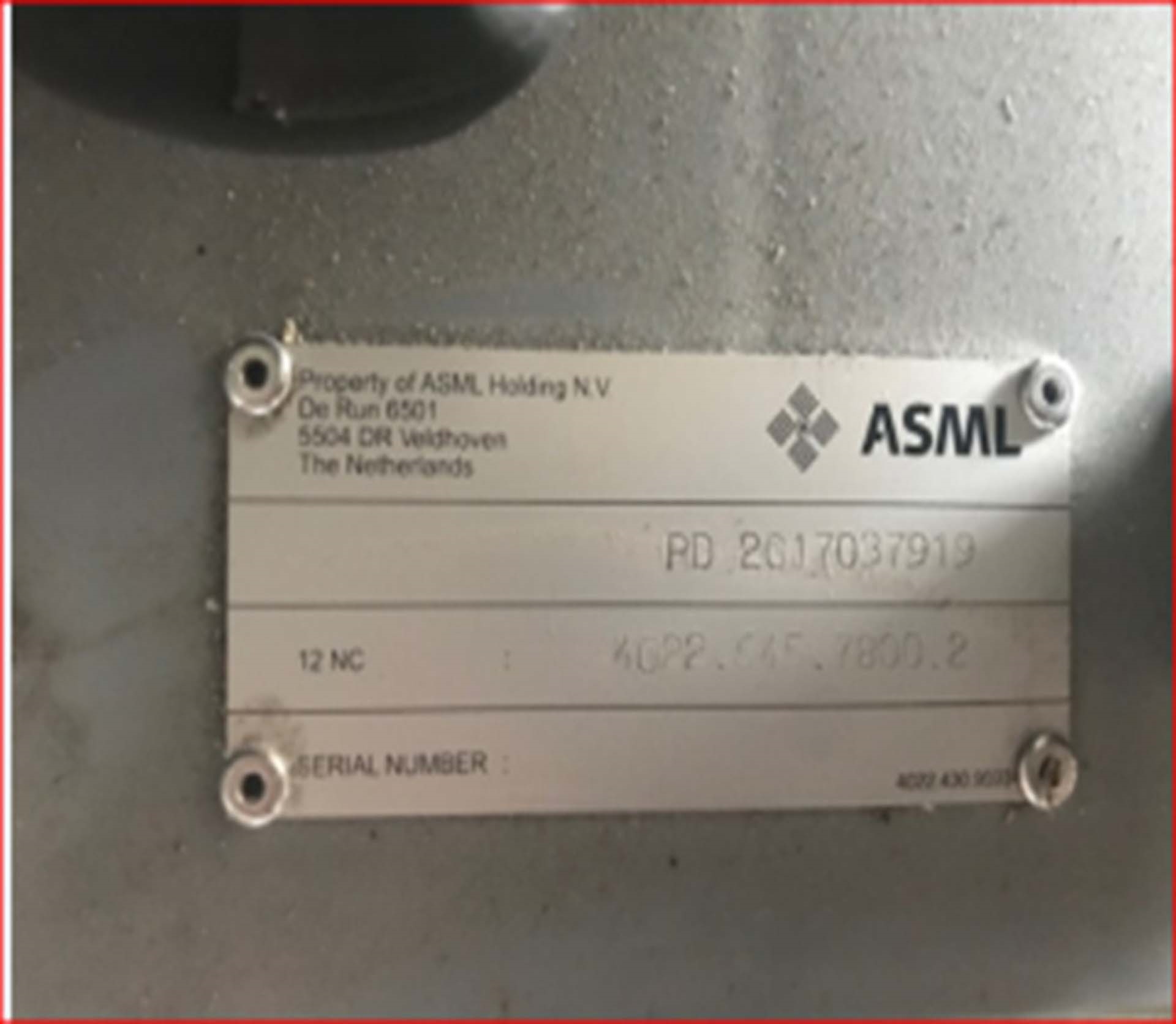 Photo Used ASML Lot of spare parts For Sale