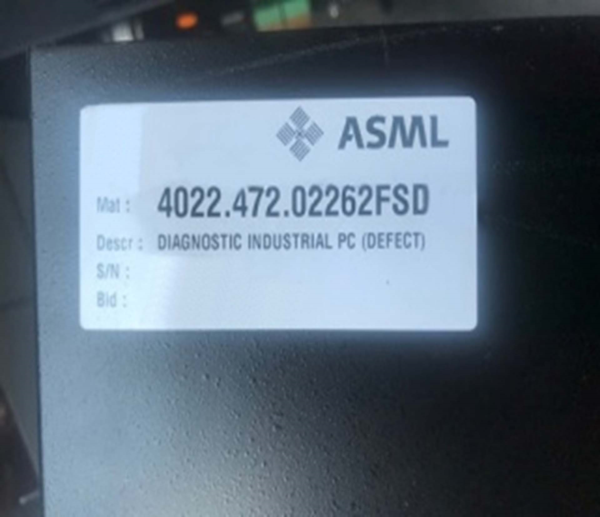 Photo Used ASML Lot of spare parts For Sale