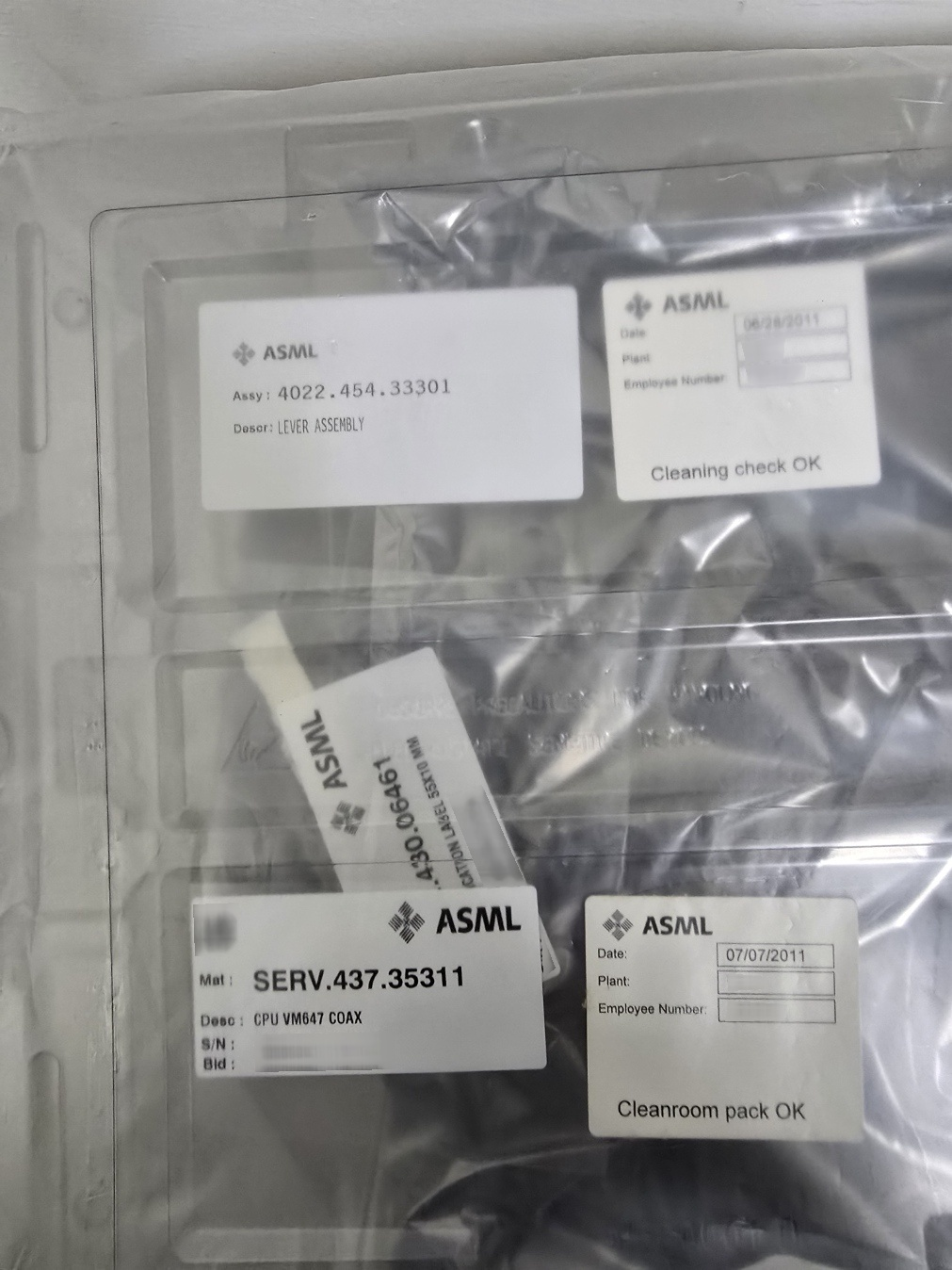 Foto Verwendet ASML SERV.437.33301 Zum Verkauf