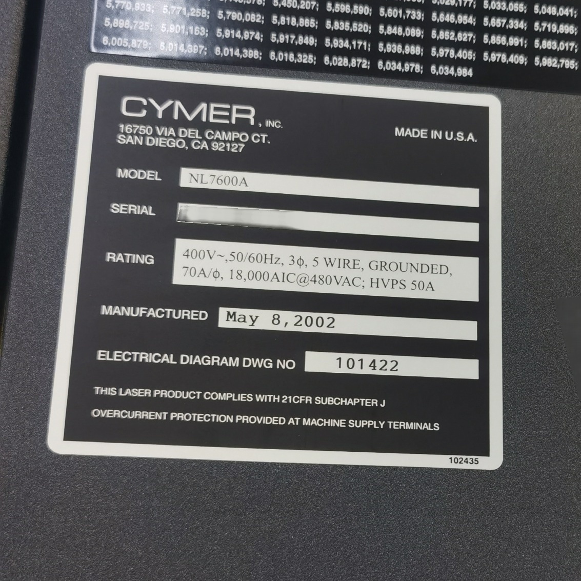 Photo Used ASML Twinscan AT 1100B For Sale