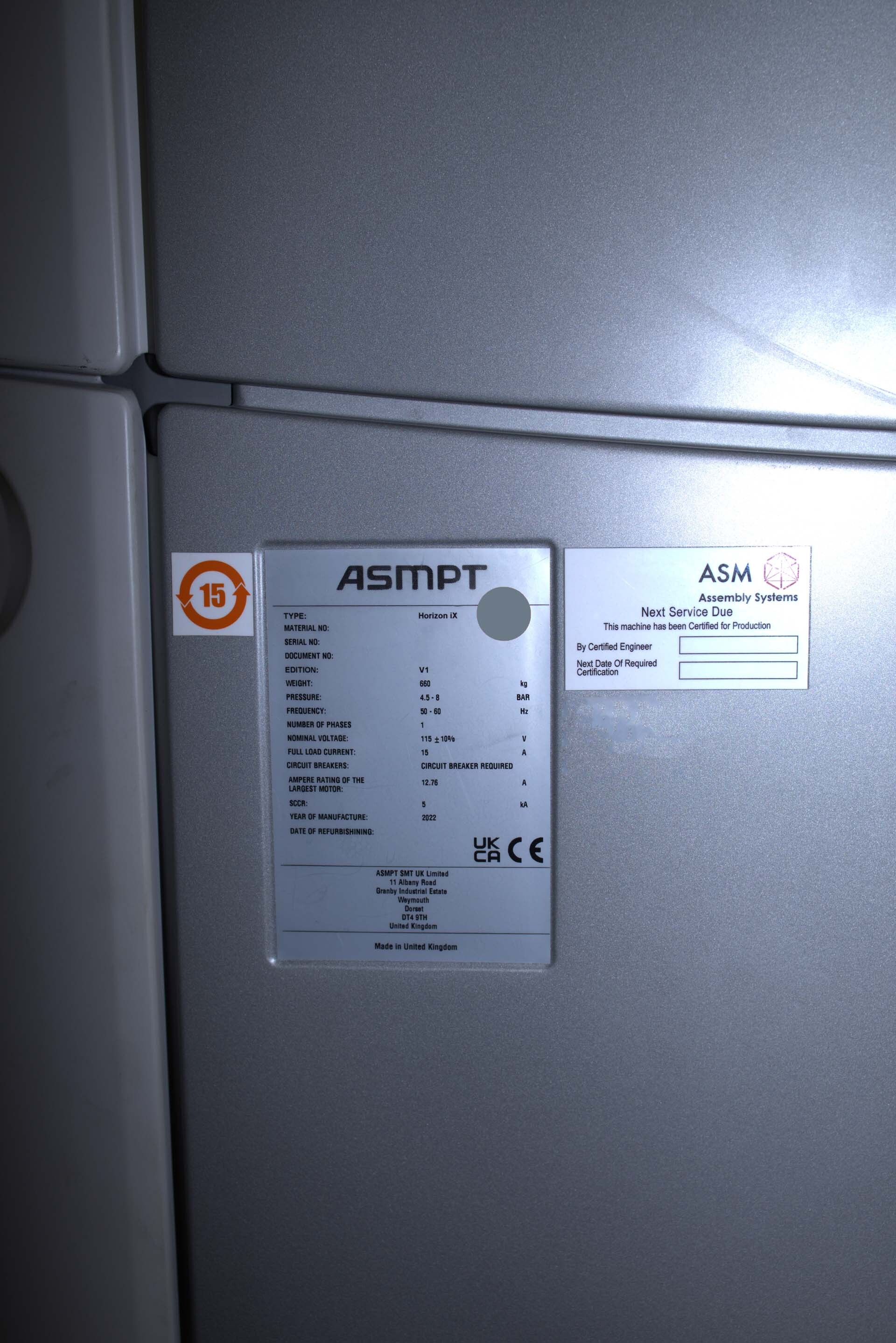 图为 已使用的 ASMPT Horizon iX 待售