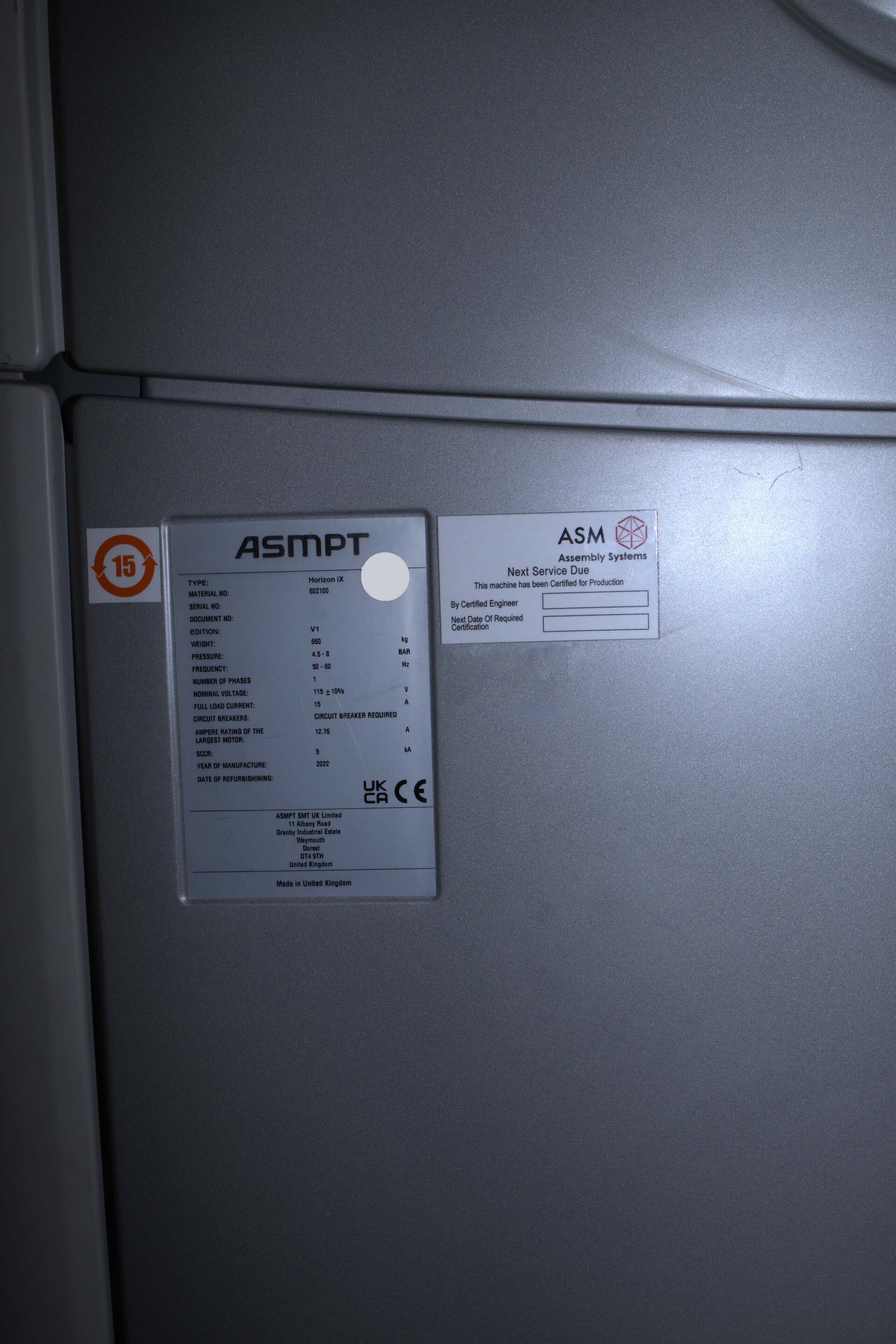 图为 已使用的 ASMPT Horizon iX 待售