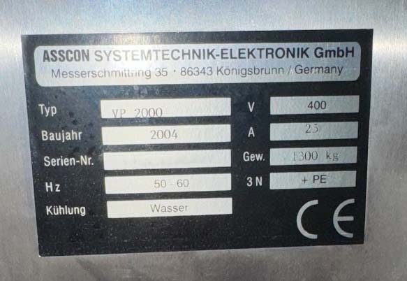 Photo Used ASSCON VP 2000 For Sale