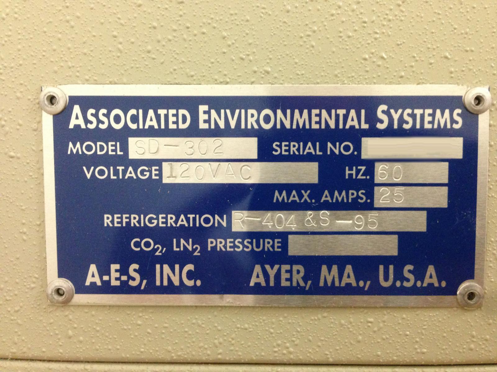 Photo Used ASSOCIATED ENVIRONMENTAL SYSTEMS / AES SD-302 For Sale