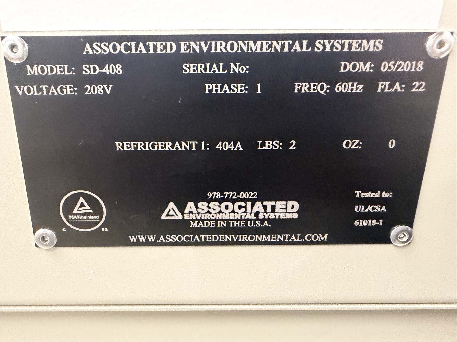 图为 已使用的 ASSOCIATED ENVIRONMENTAL SYSTEMS / AES SD-408 待售
