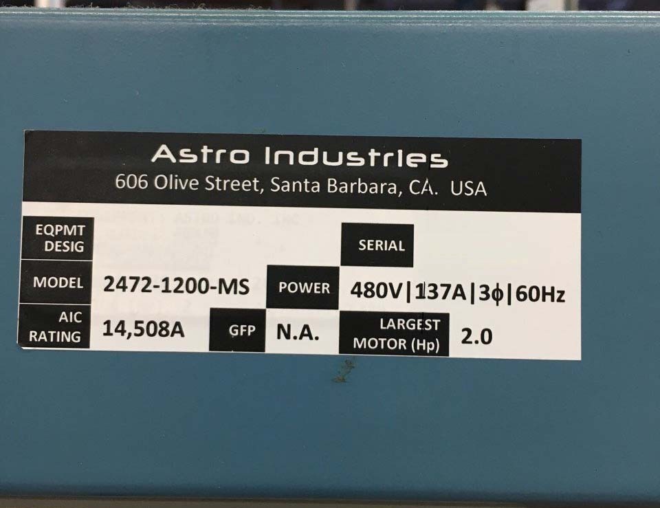 图为 已使用的 ASTRO 2472-1200-MS 待售