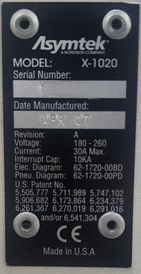 사진 사용됨 ASYMTEK Axiom X-1020 판매용
