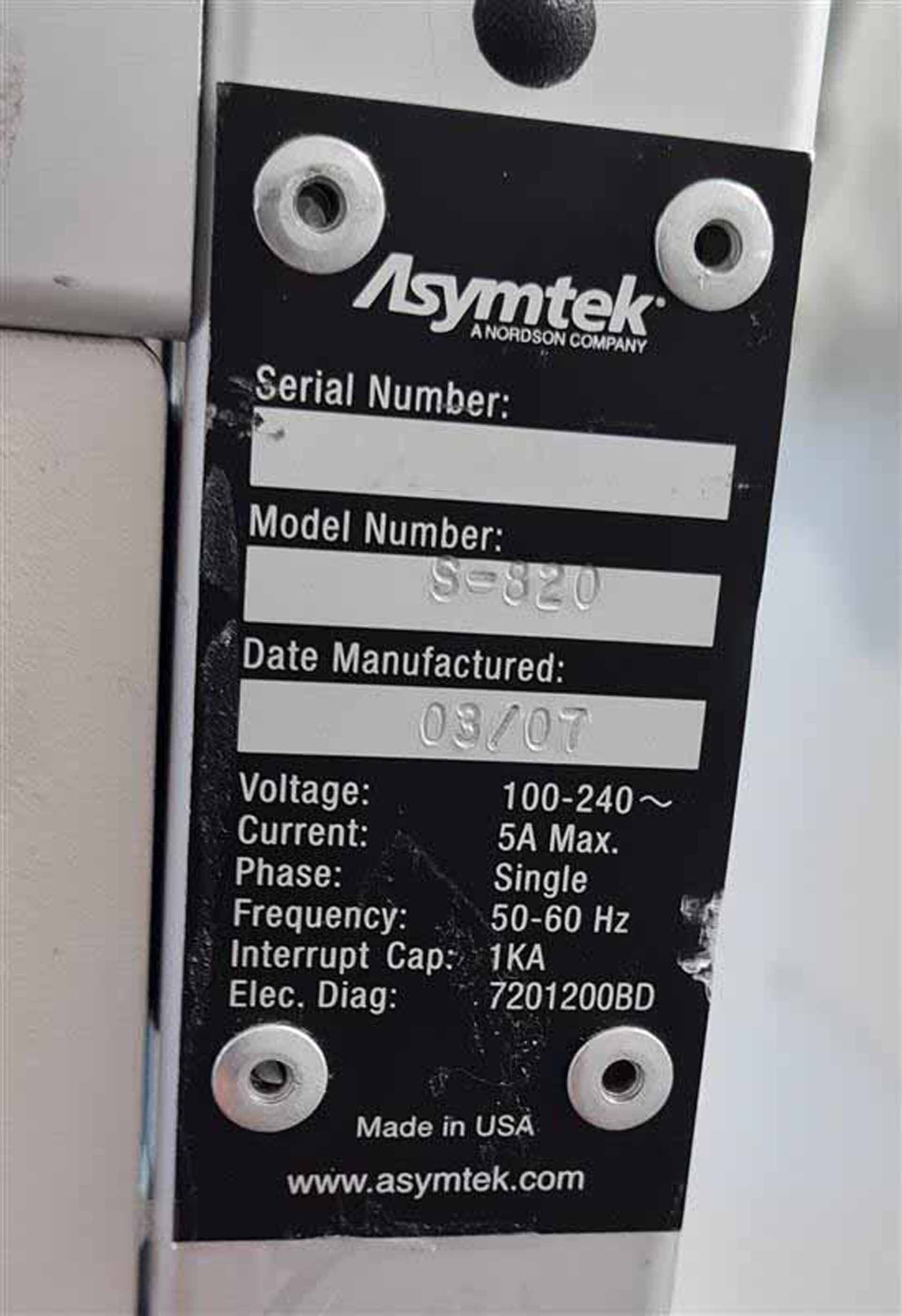Photo Used ASYMTEK Spectrum S-820 For Sale