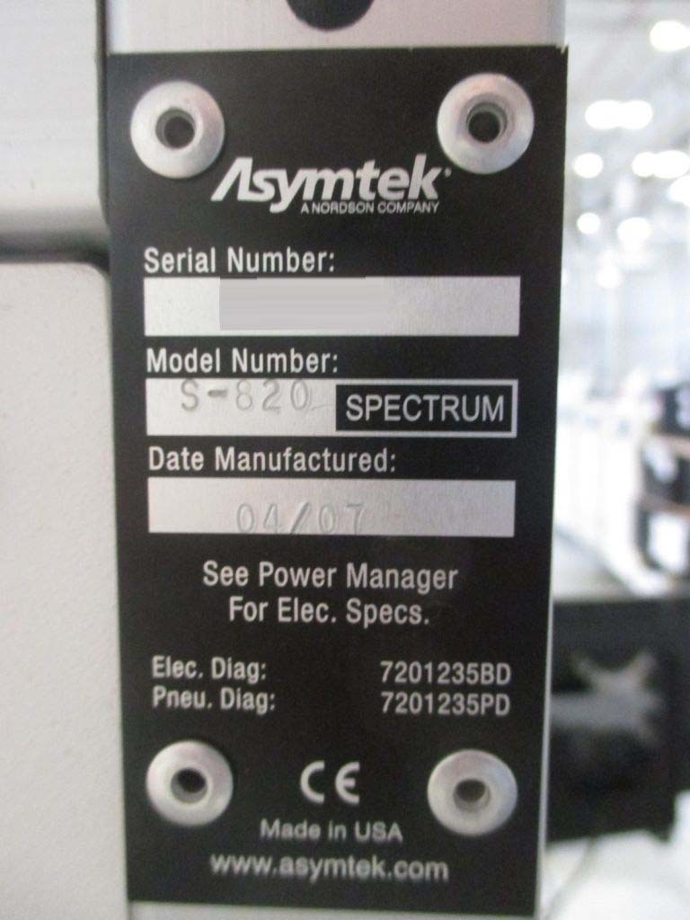 Photo Used ASYMTEK Spectrum S-820 For Sale