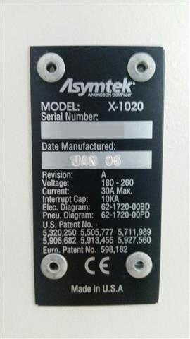 Photo Used ASYMTEK X-1020 For Sale