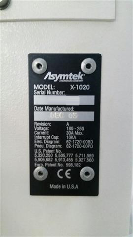 Photo Used ASYMTEK X-1020 For Sale