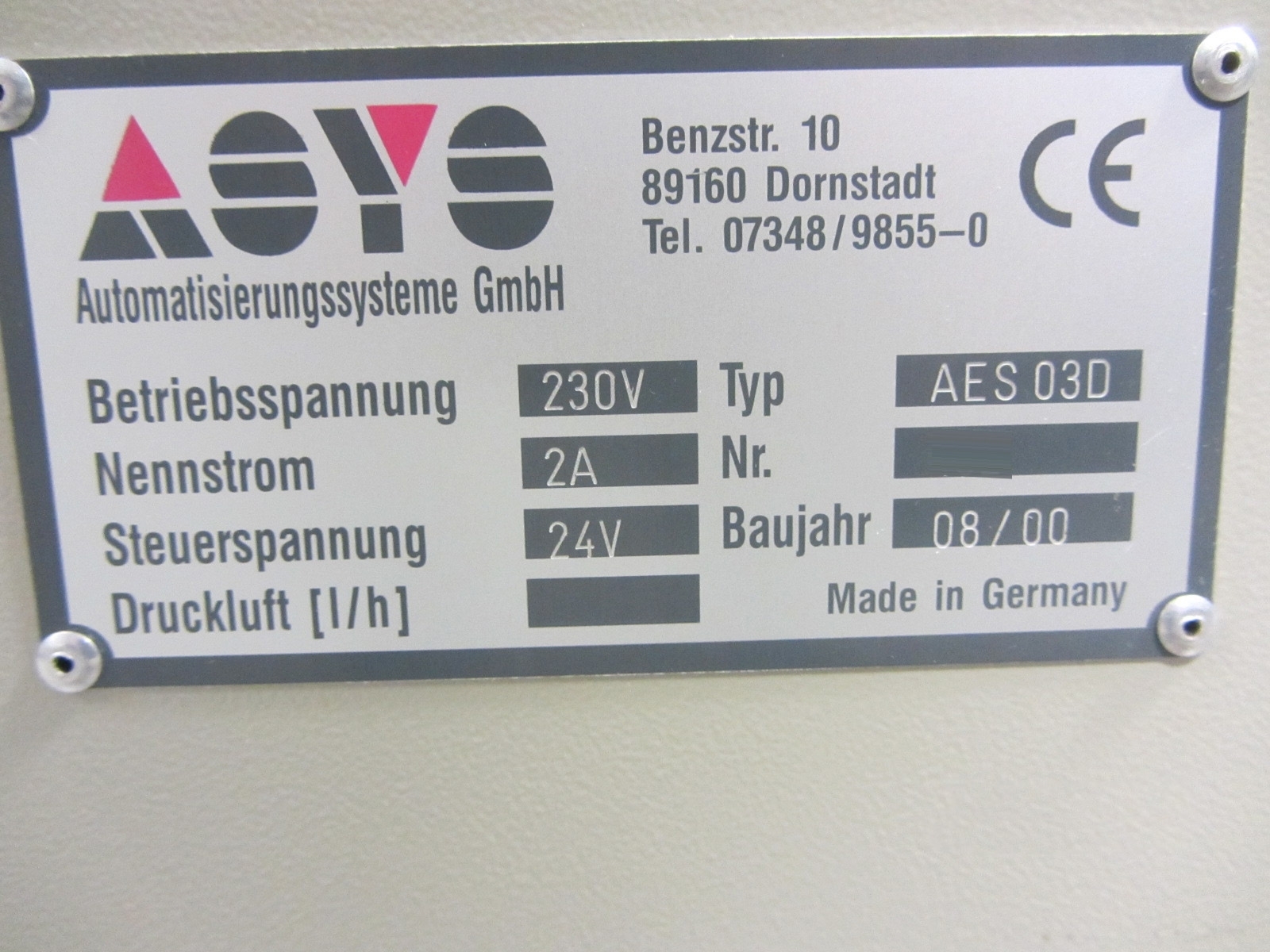 图为 已使用的 ASYS AES 03D 待售