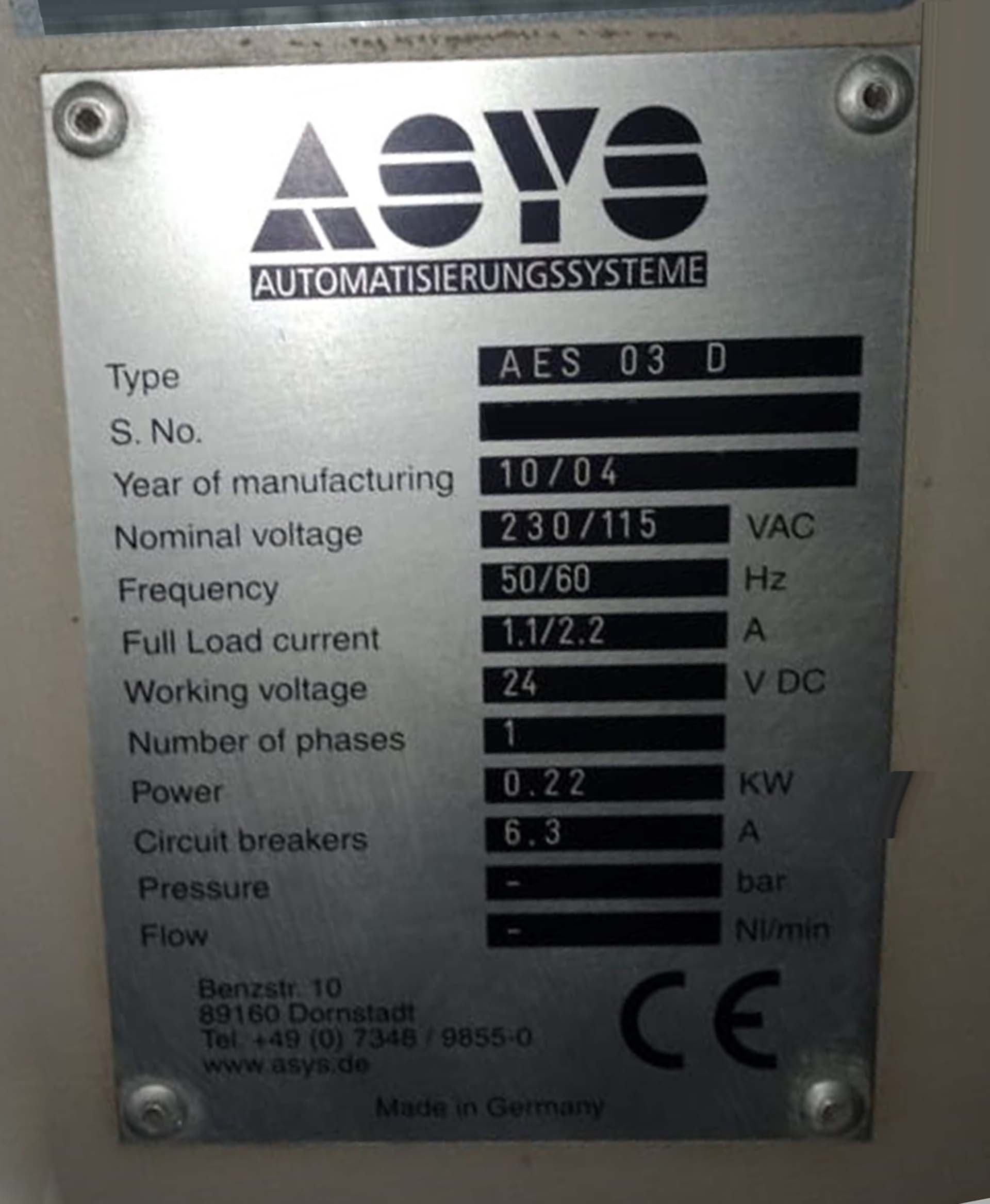 圖為 已使用的 ASYS AES 03D 待售
