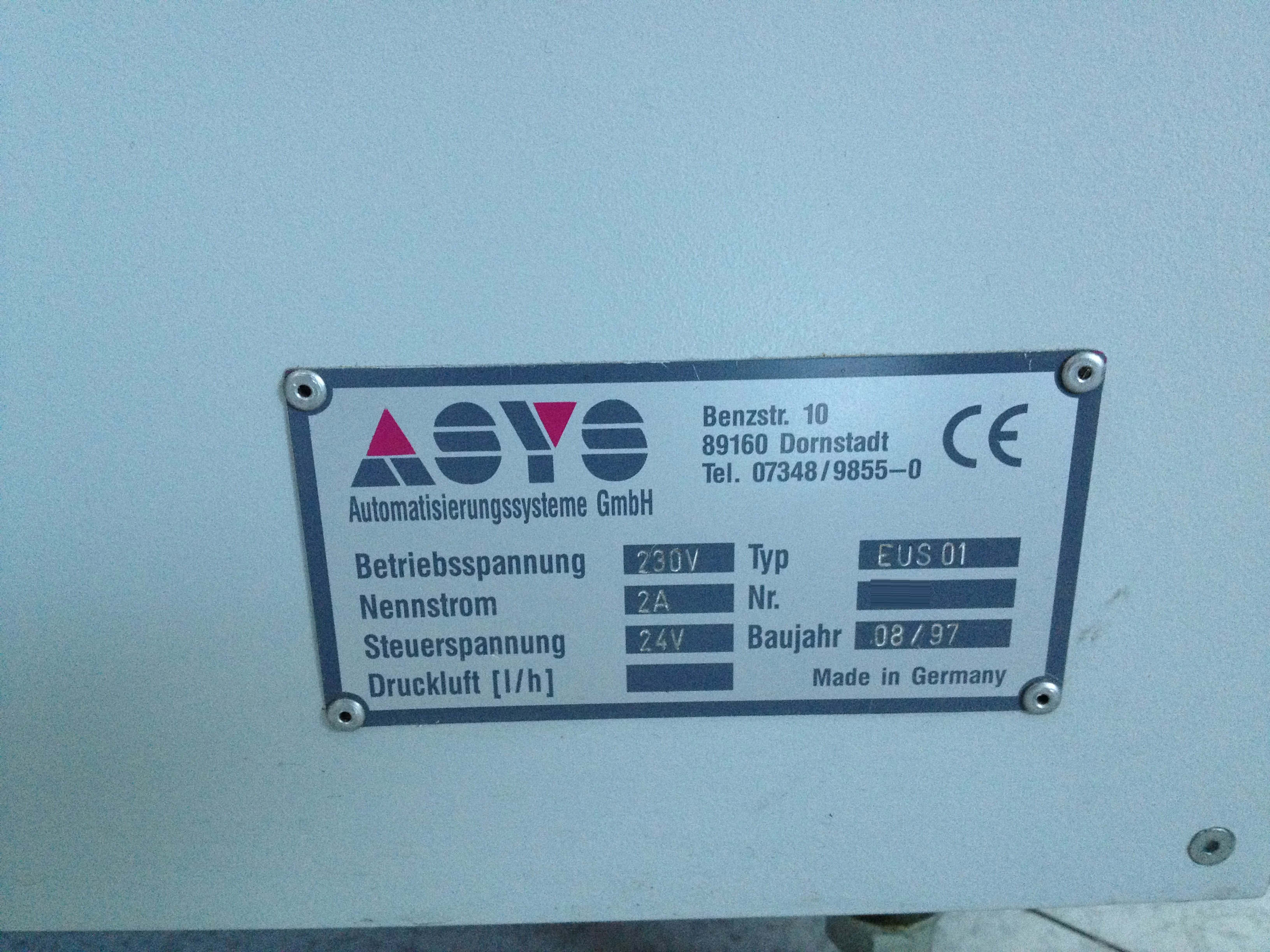 圖為 已使用的 ASYS EUS 01 待售