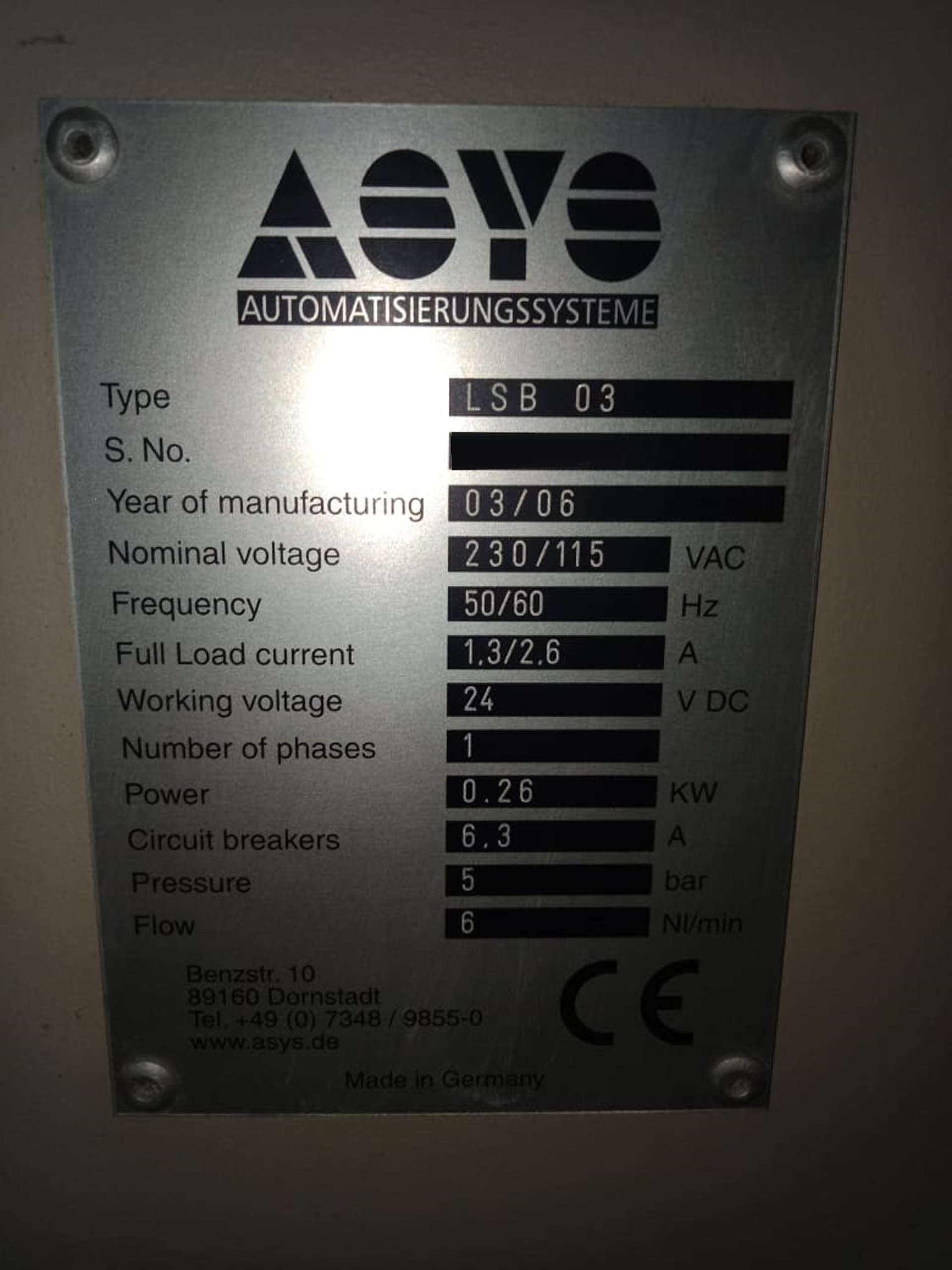 图为 已使用的 ASYS LSB03 待售