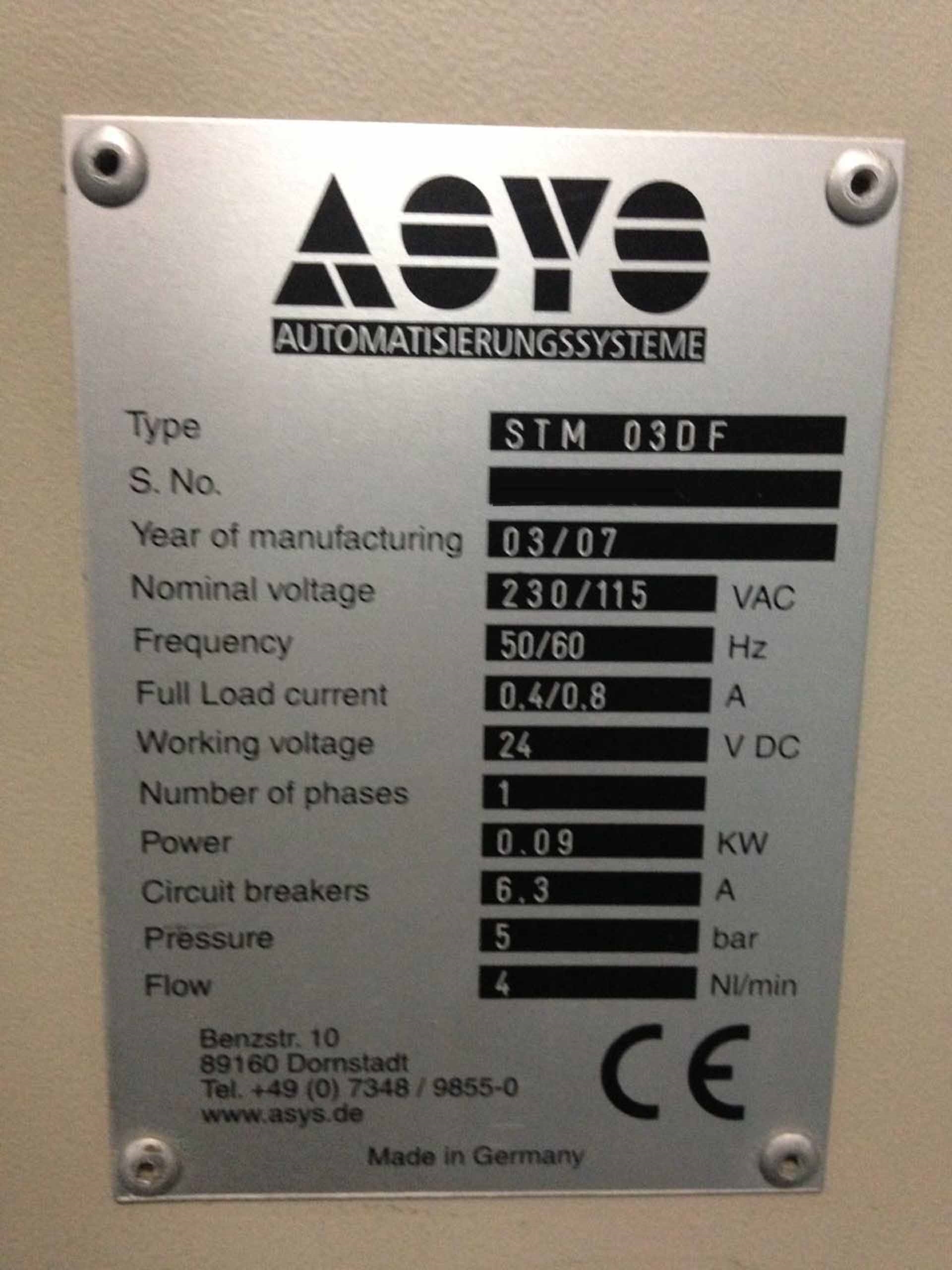 Photo Used ASYS STM 03 DF For Sale