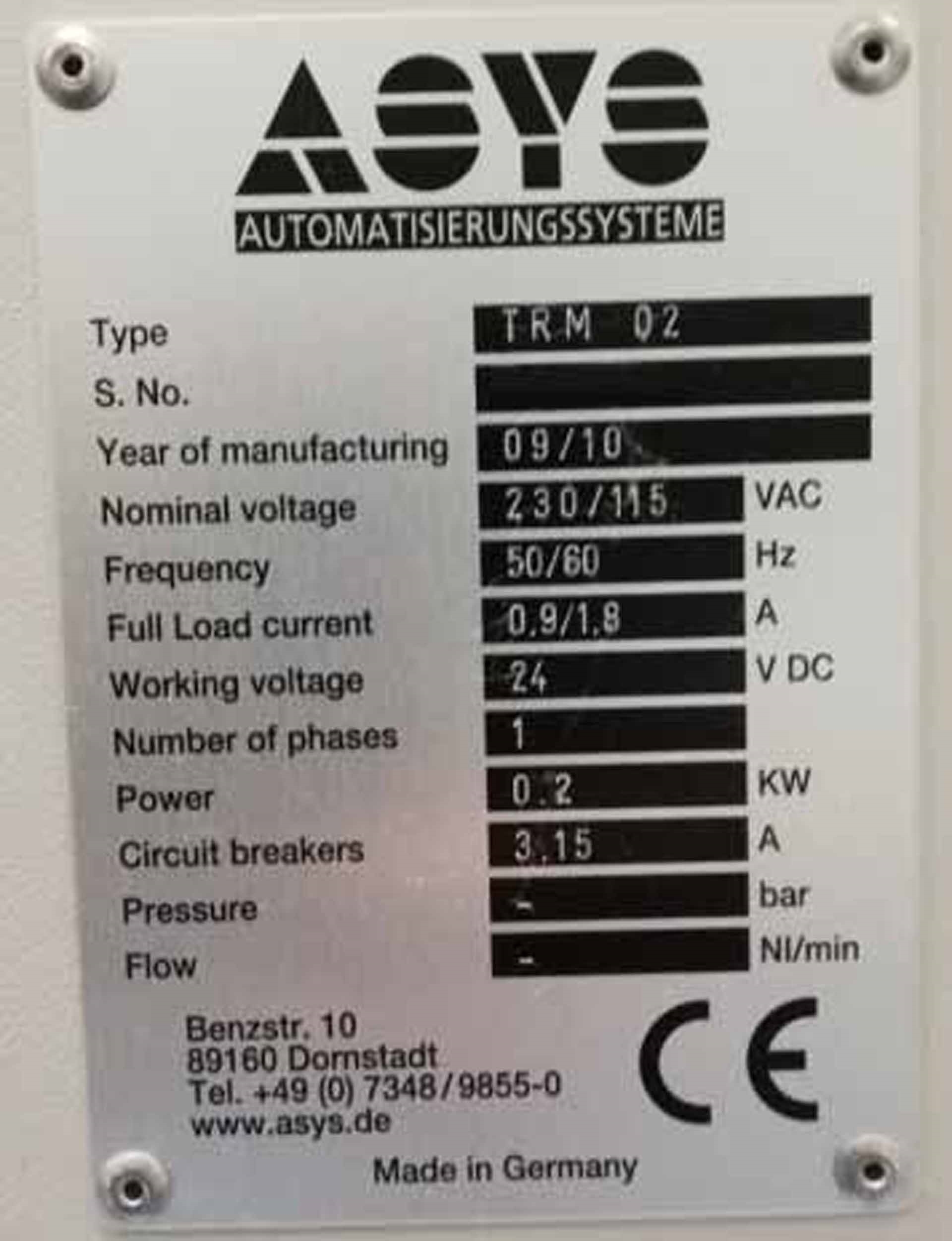 圖為 已使用的 ASYS TRM 02 待售