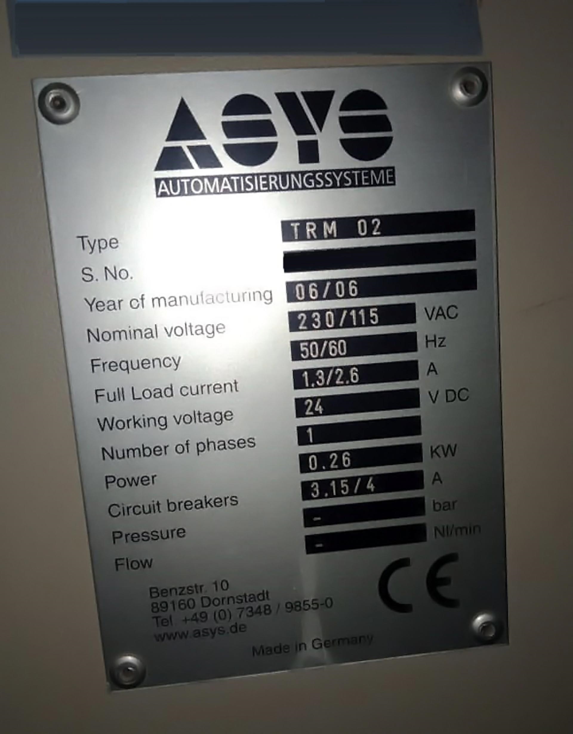 圖為 已使用的 ASYS TRM 02 待售