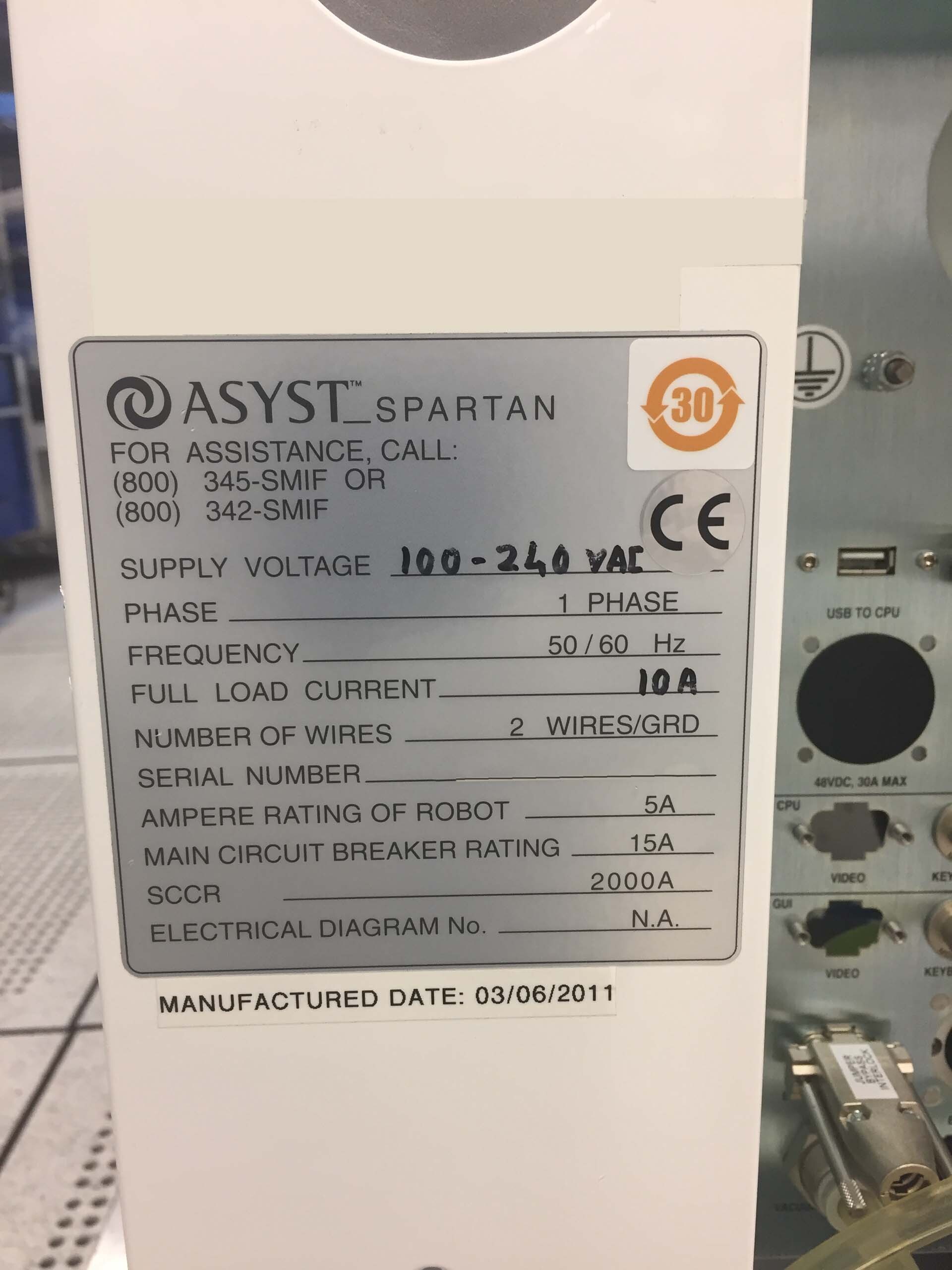 圖為 已使用的 ASYST / PST SPARTAN 待售