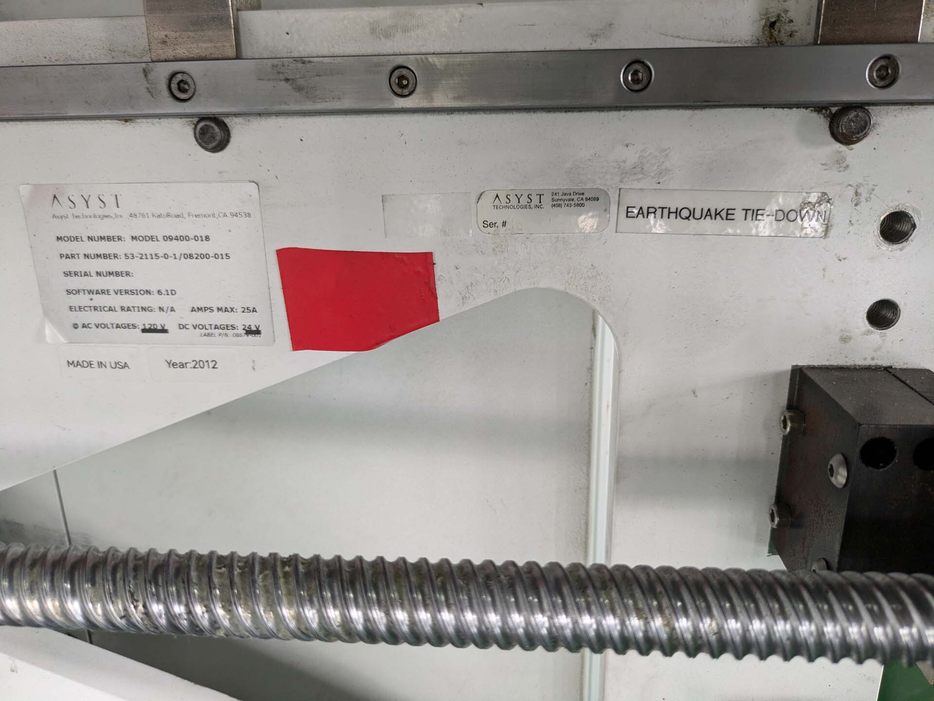 Foto Verwendet ASYST 09400-018 Zum Verkauf