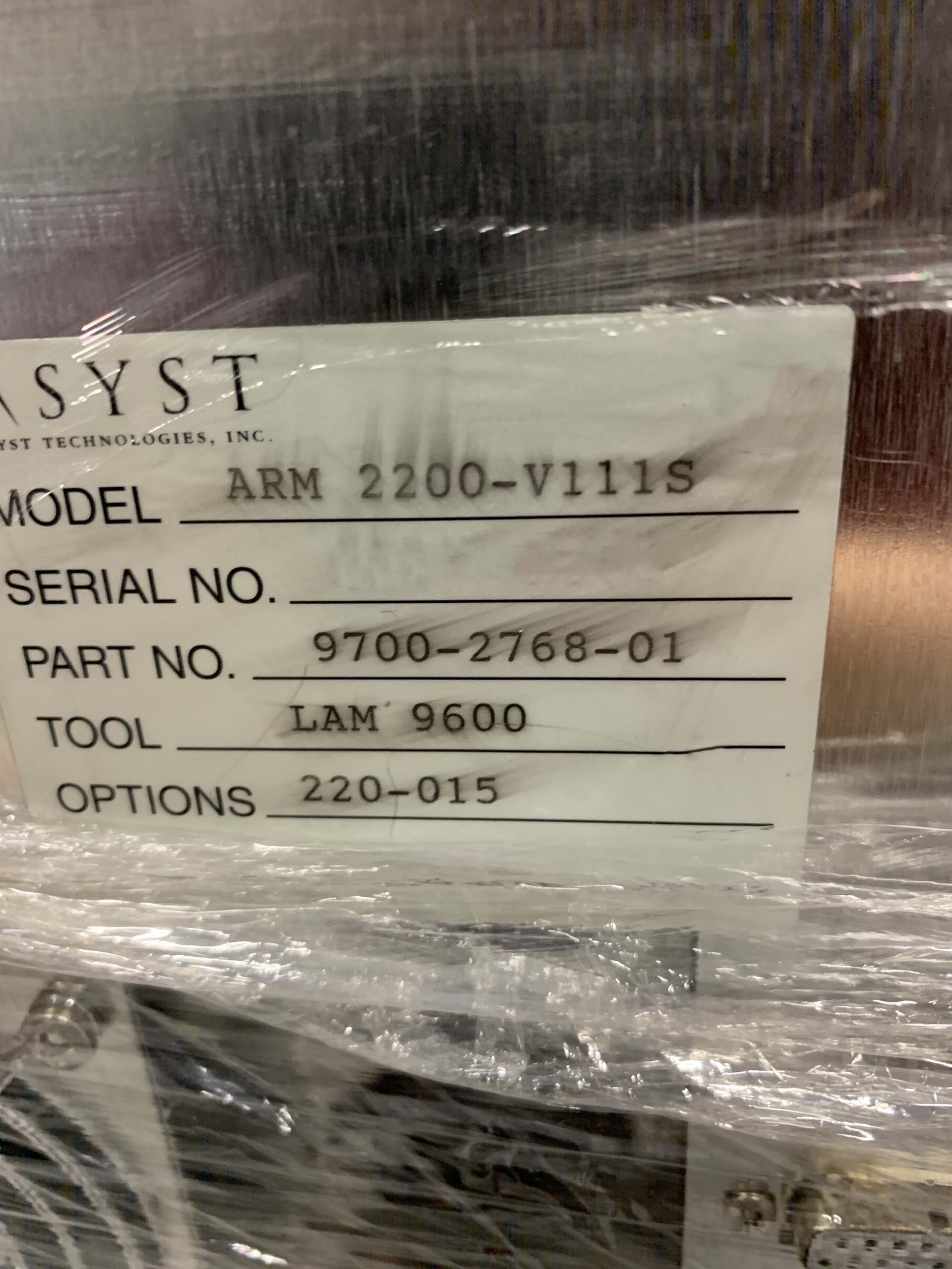 Photo Used ASYST ARM 2200-V111S For Sale